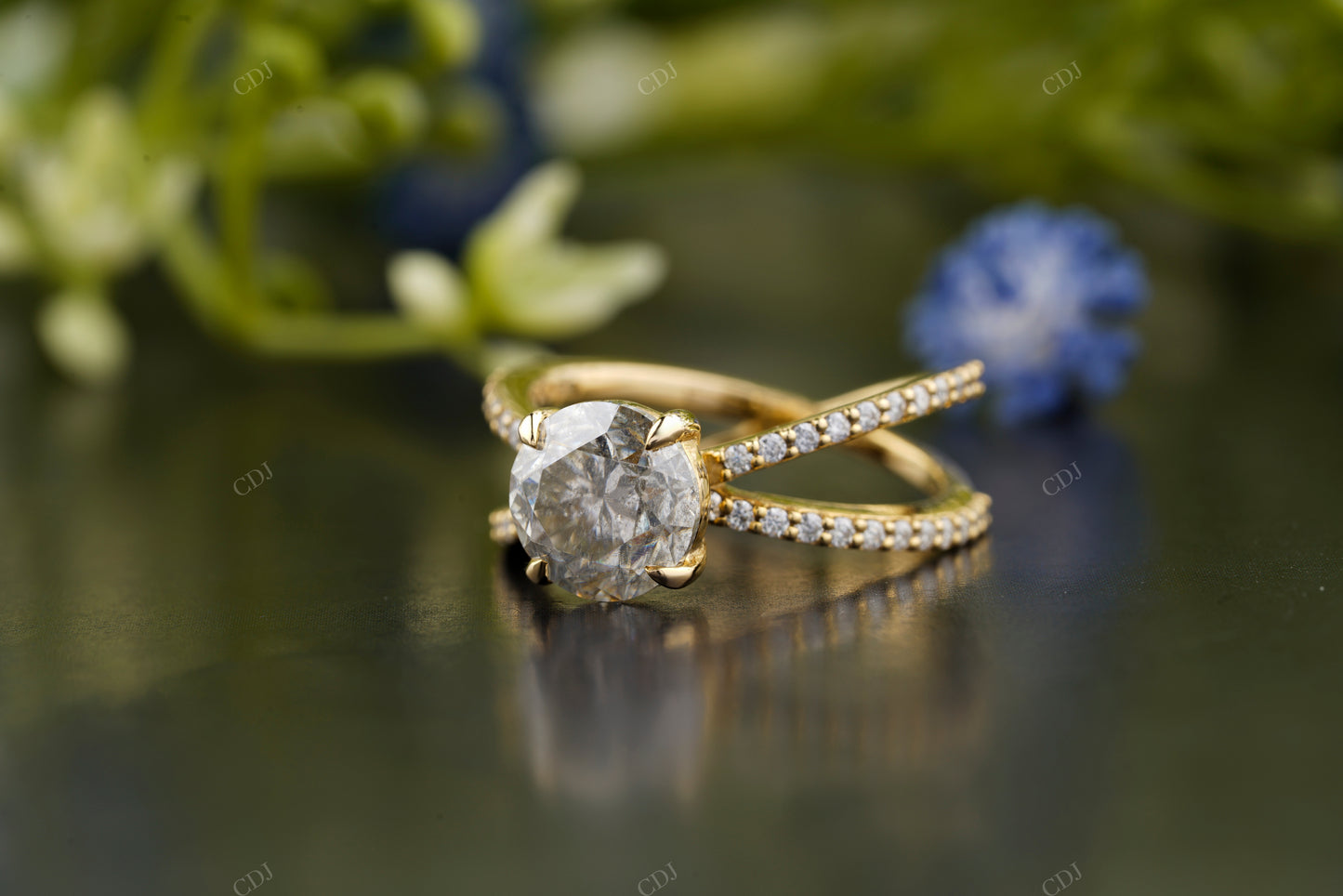 Lab-Grown Diamond Double Row Ring