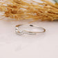 0.20CTW 14K White Gold Curved Lab Grown Diamond Wedding Ring  customdiamjewel   