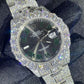 Black Dial Stainless Steel Rolex Diamond Watch