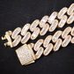 12mm Baguette Diamond Silver Cuban Link Chain hip hop jewelry CustomDiamJewel