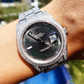 Roman Three Row Rolex Moissanite Date Just Watch customdiamjewel