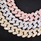 12mm Baguette Diamond Silver Cuban Link Chain hip hop jewelry CustomDiamJewel