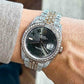 Two Tone Rolex Jubilee Custom Moissanite Watch customdiamjewel