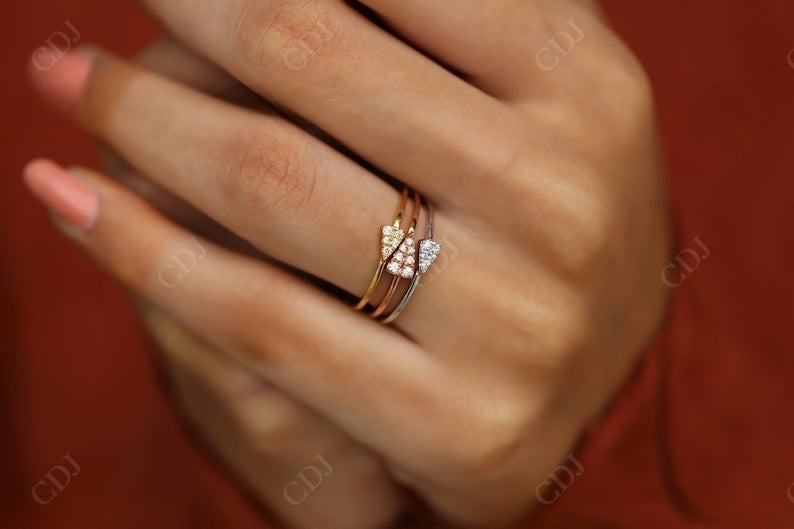 0.17CT Round Cut Natural Diamond Minimalist Wedding Band  customdiamjewel   