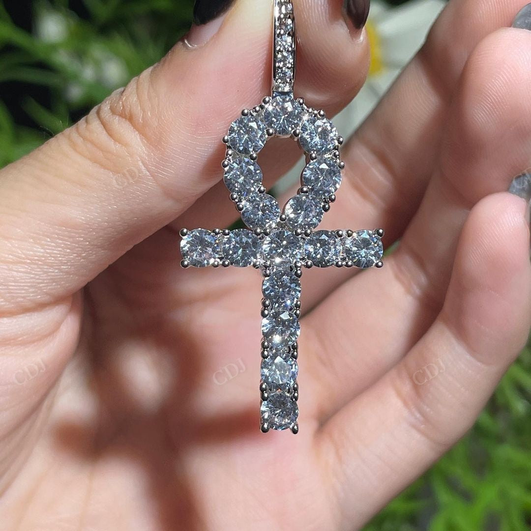 Custom Lab Grown Diamond Cross Pendant