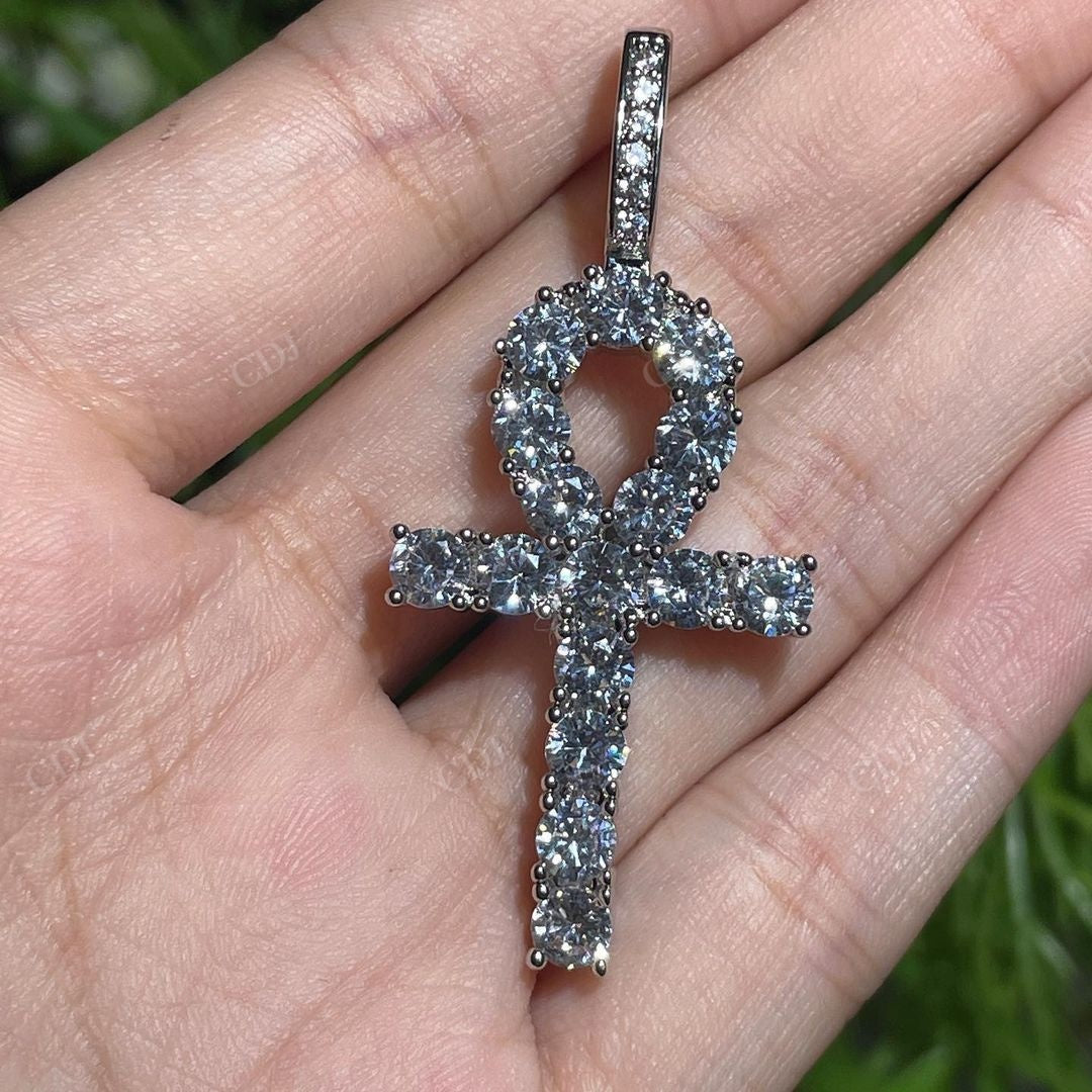 Custom Lab Grown Diamond Cross Pendant