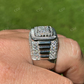 Men's Iced Out Moissanite Hip Hop Ring  customdiamjewel   