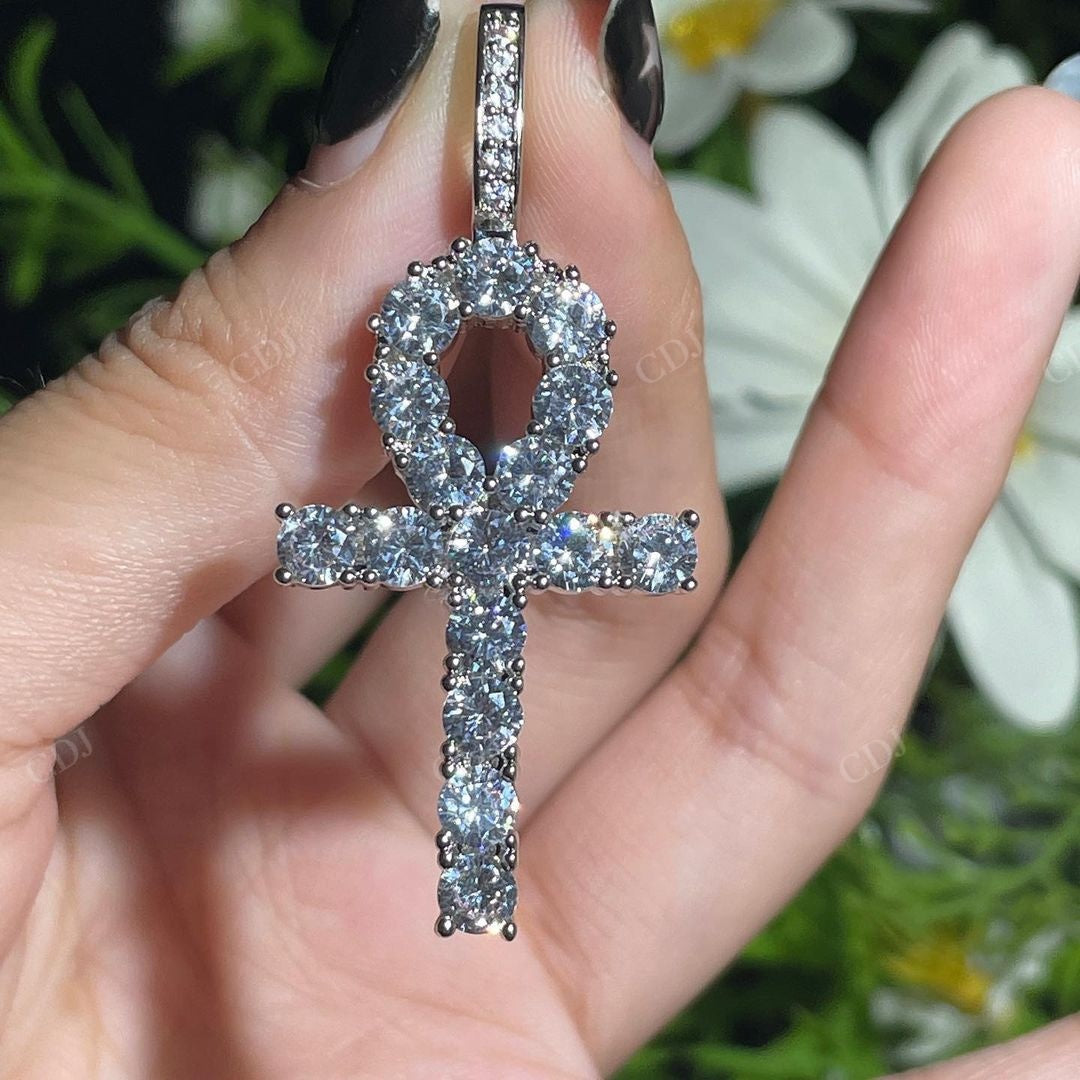 Custom Lab Grown Diamond Cross Pendant