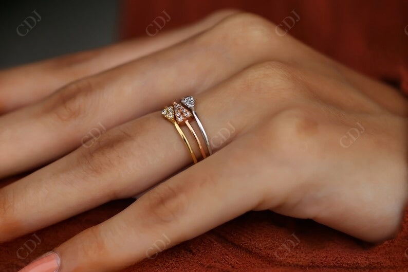 0.17CT Round Cut Natural Diamond Minimalist Wedding Band  customdiamjewel   