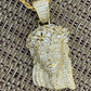 Men's Solid Gold Round Diamond Jesus Pendant  customdiamjewel   