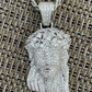 Men's Solid Gold Round Diamond Jesus Pendant  customdiamjewel   