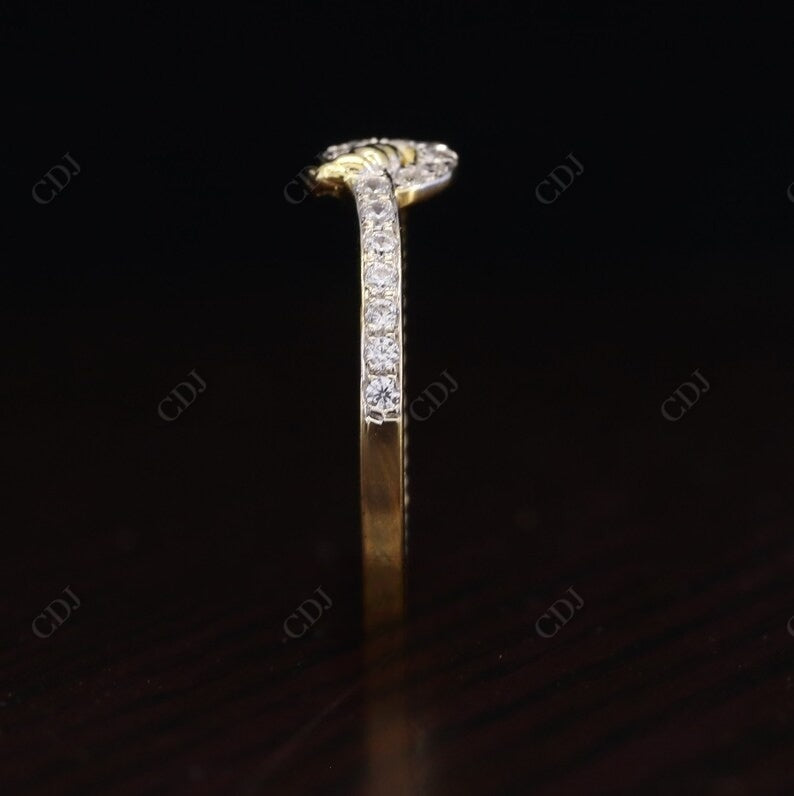 0.16CT Round Cut Real Diamond Tie Knot Wedding Band  customdiamjewel   