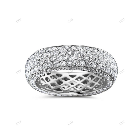 Iced Out 925 Silver Sterling Eternity Band hip hop jewelry customdiamjewel