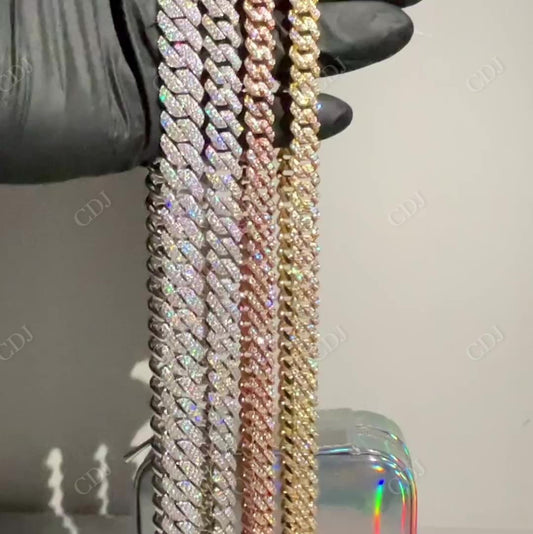 Miami Cuban Link Chin Necklace hip hop jewelry CustomDiamJewel   