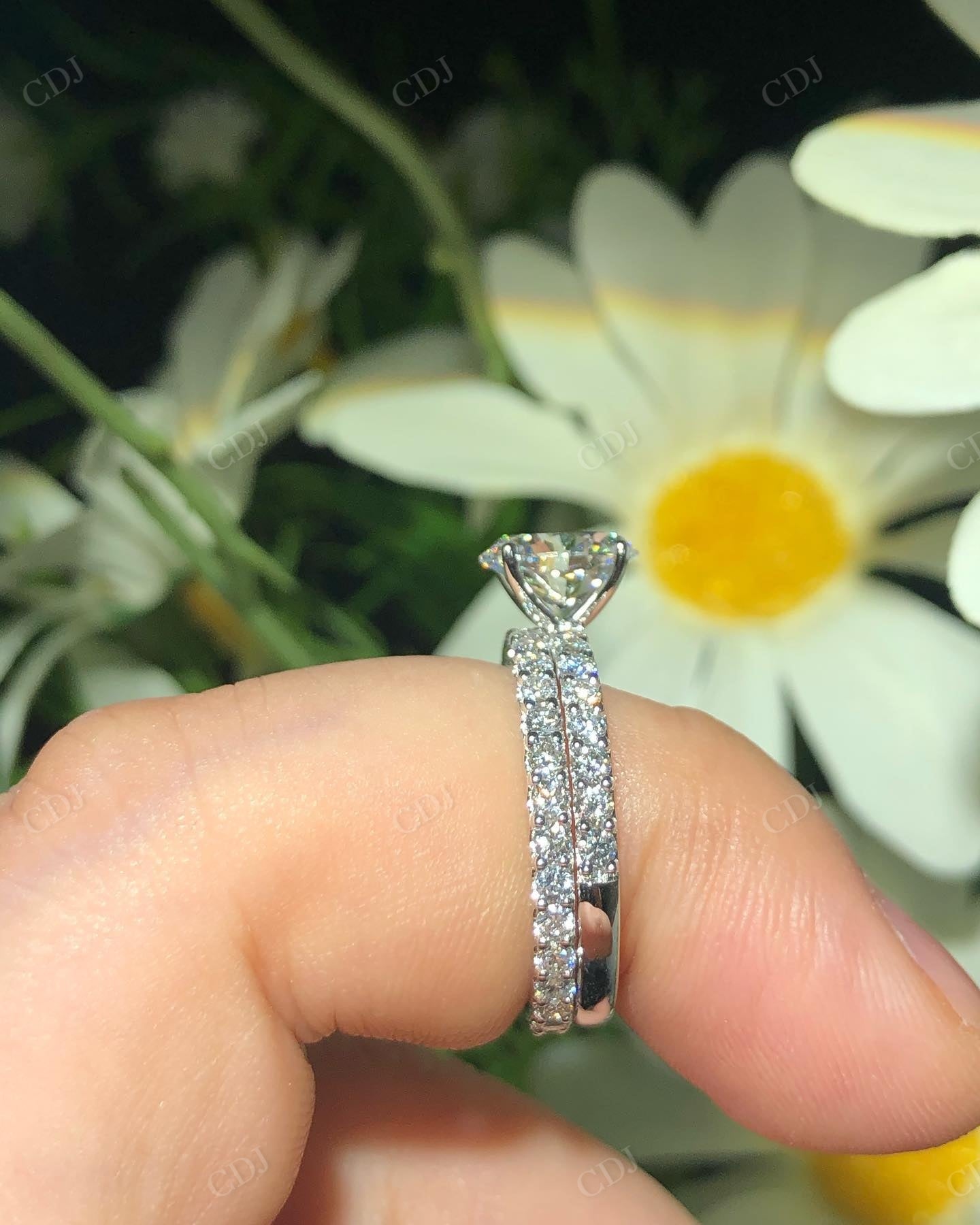 Oval Cut Lab Grown Diamond Wedding Ring Set