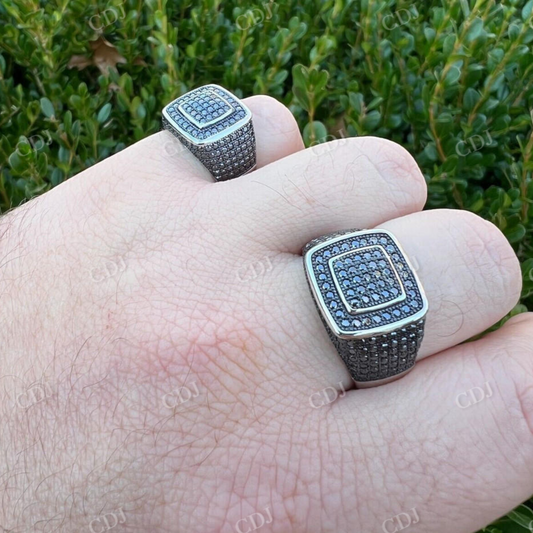 Black Moissanite Hip Hop Ring  customdiamjewel   