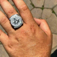 Men's Iced Diamond Mason Hip Hop Ring  customdiamjewel   