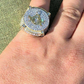 Men's Iced Diamond Mason Hip Hop Ring  customdiamjewel   