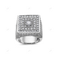 Square Pavé Iced Out Moissanite Men's Ring hip hop jewelry customdiamjewel