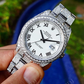 Small Bezel Rolex Date Just Moissanite Watch customdiamjewel