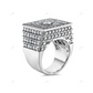Square Pavé Iced Out Moissanite Men's Ring hip hop jewelry customdiamjewel