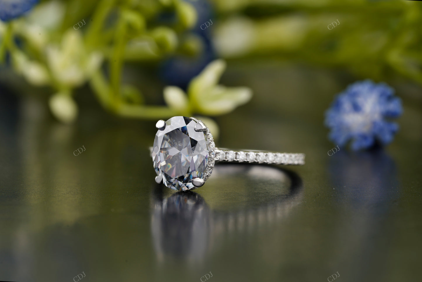 Oval Moissanite Diamond Classic Ring
