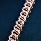 17mm Two Tone Baguette Diamond Link Cuban Chain hip hop jewelry CustomDiamJewel