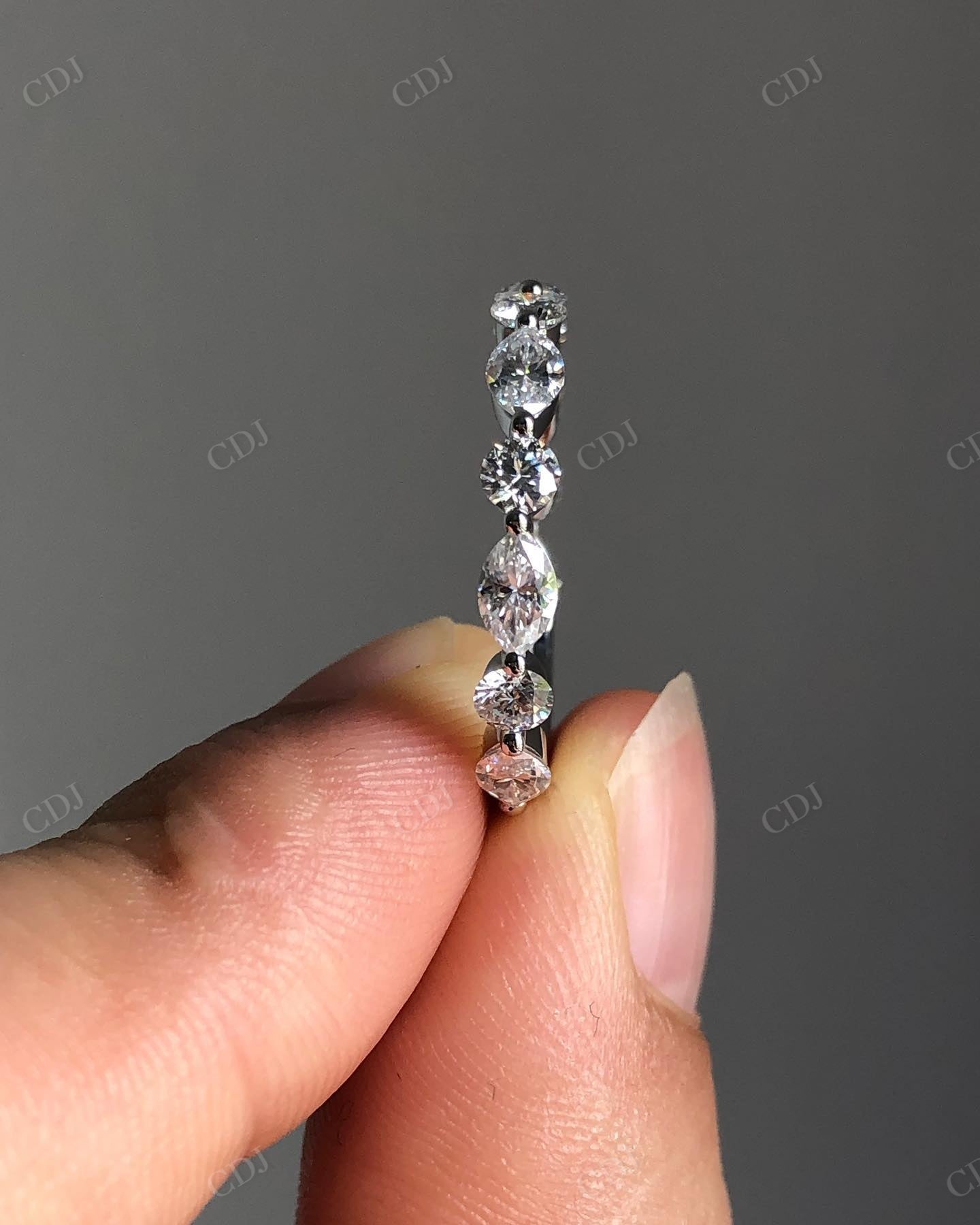 Marquise And Round Lab Grown Diamond Band