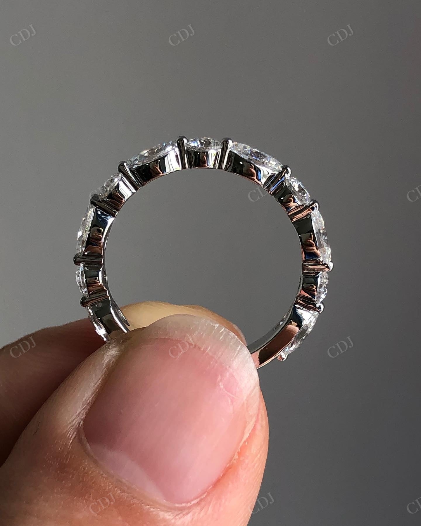 Marquise And Round Lab Grown Diamond Band