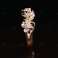 0.19CT Round Real Diamond Flower half eternity Wedding Band  customdiamjewel   
