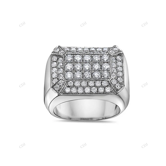 925 Silver Moissanite Rectangular Band hip hop jewelry customdiamjewel