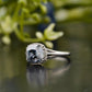 Cushion Moissanite Diamond Milgrain Halo Ring