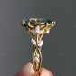 Marquise Cut Blue Moissanite Floral Diamond Ring
