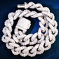 21MM Baguette Diamond Two Tone Cuban Chain hip hop jewelry CustomDiamJewel
