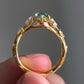 Marquise Cut Blue Moissanite Floral Diamond Ring