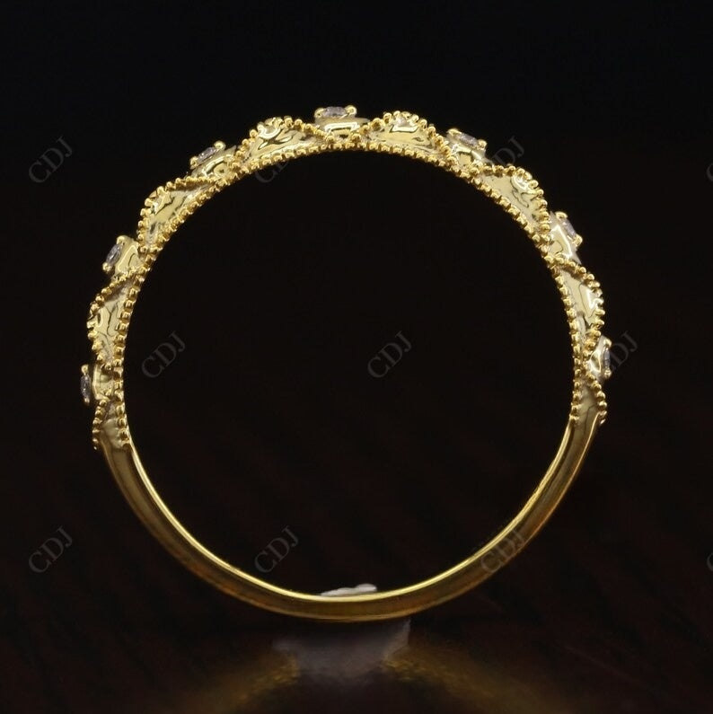 0.035CT Round Cut Natural Diamond Art Deco Wedding Band  customdiamjewel   