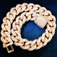 21MM Baguette Diamond Two Tone Cuban Chain hip hop jewelry CustomDiamJewel