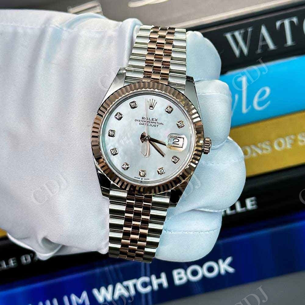 At wholesale Price Two Tone Rolex Stainless Steel Watch customdiamjewel