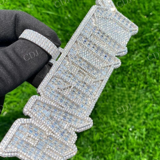 Luxury Hip Hop Moissanite Diamond Custom Design Sterling Silver Pendant hip hop jewelry customdiamjewel   