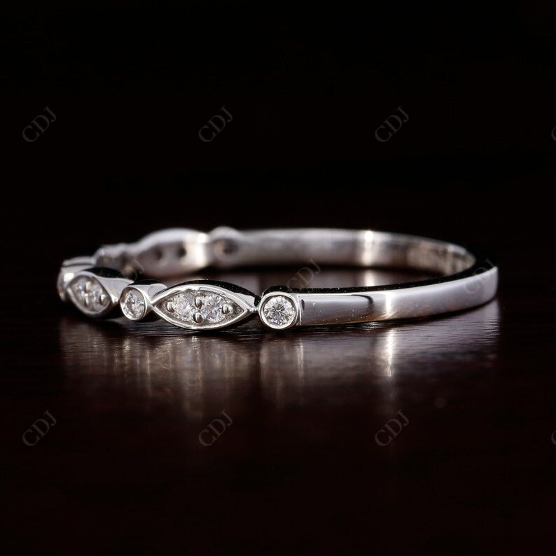 0.15CT Round Cut Natural Diamond Vintage Wedding Band  customdiamjewel   