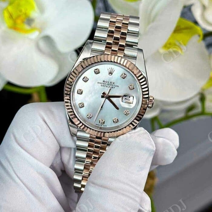At wholesale Price Two Tone Rolex Stainless Steel Watch customdiamjewel