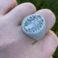 Baguette Diamond Iced Mens Hip Hop Ring  customdiamjewel   