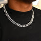 Sterling Silver Iced Out Hip Hop Men Cuban Link Chain  customdiamjewel   