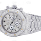 Mens Audemars Piguet Royal Oak Chrono Moissanite Diamond Watch customdiamjewel