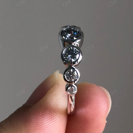 Unique Stackable Moissanite Wedding Band