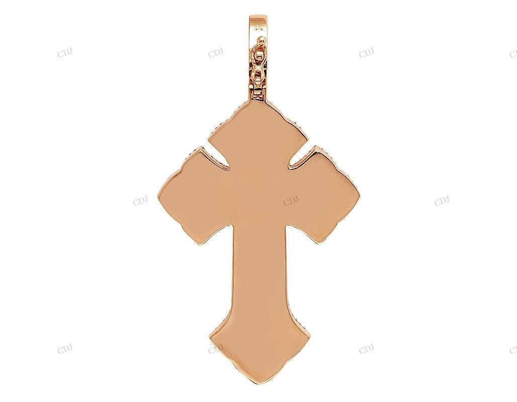 Rose/White/Yellow Gothic Cross Pendant hip hop jewelry CustomDiamJewel
