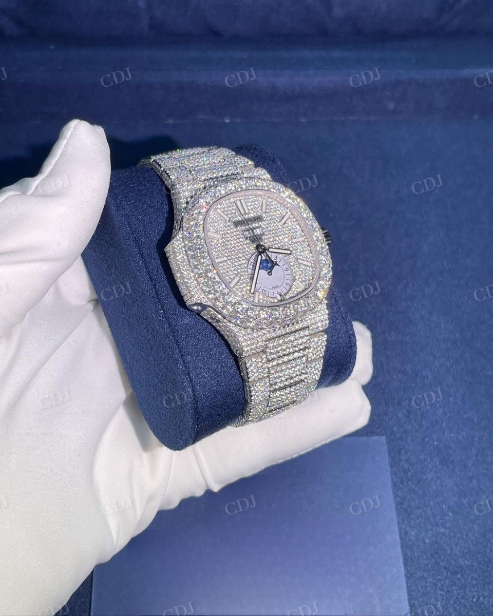 Luxury Custom Patek Philippe Ice Out Diamond Hip Hop Watch customdiamjewel