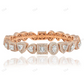 18K Rose Gold Multi Shape Diamond Bracelet hip hop jewelry CustomDiamJewel