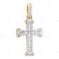 Two Tone Gold Cross Lab Grown Diamond Pendant Hip Hop Pendent customdiamjewel