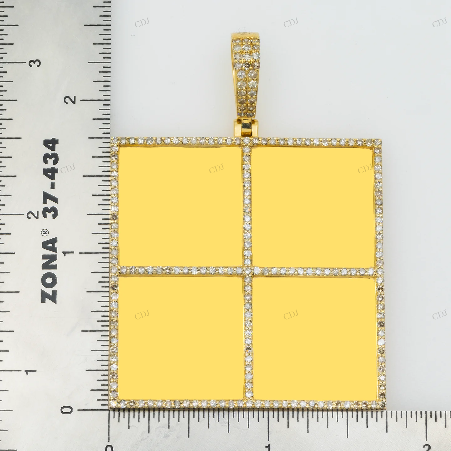 2.4 Inch Multi Square Moissanite Photo Pendant hip hop jewelry customdiamjewel